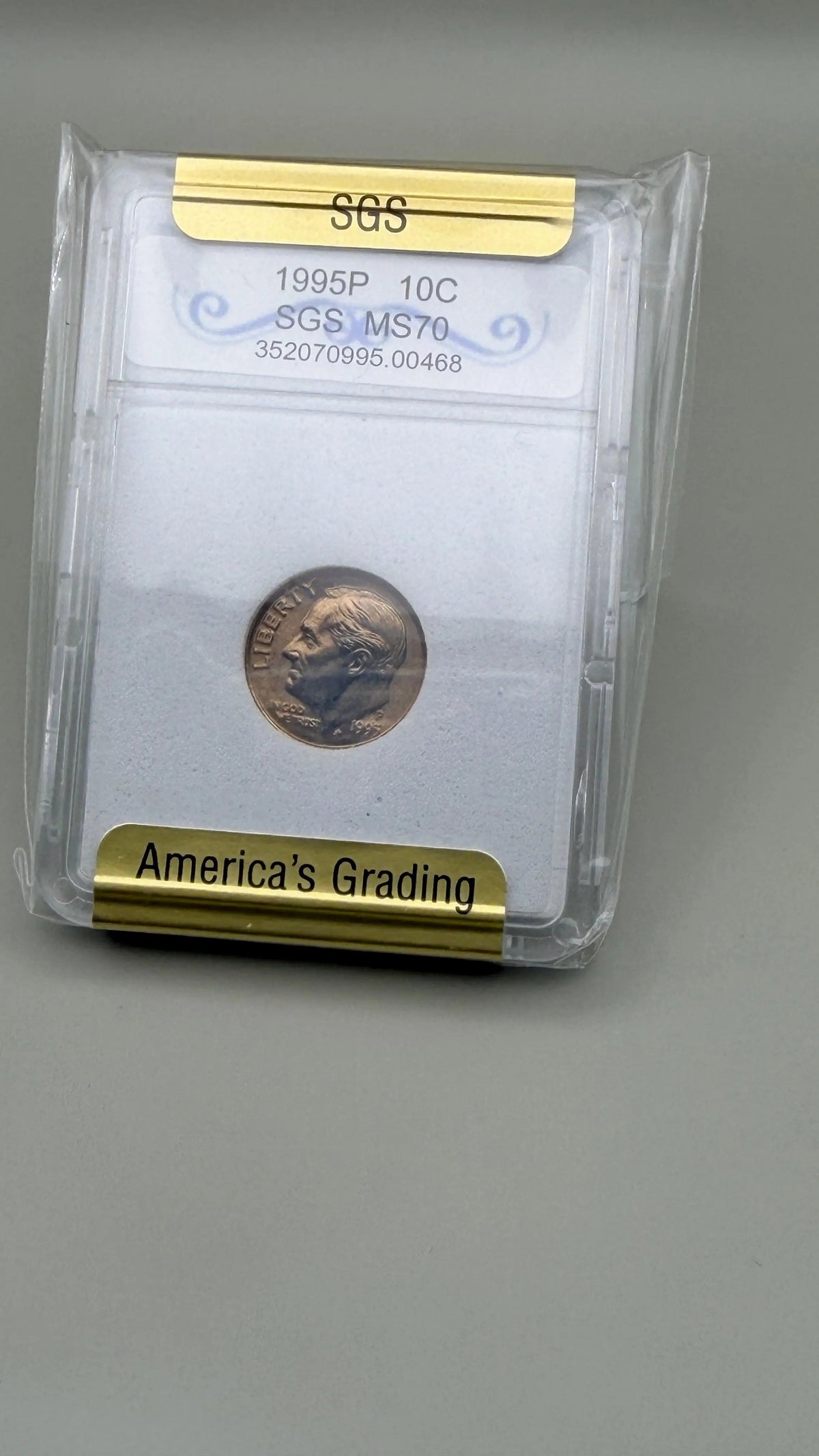 1995-P Roosevelt Dime SGS MS70