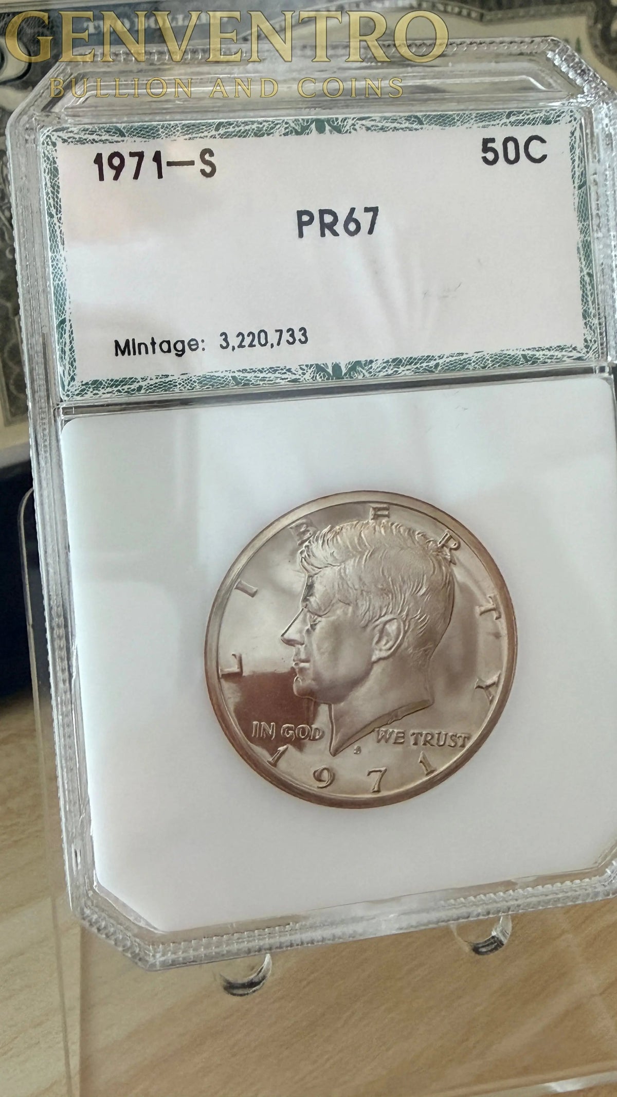 1971-S Kennedy Half Dollar Proof PCI PR67