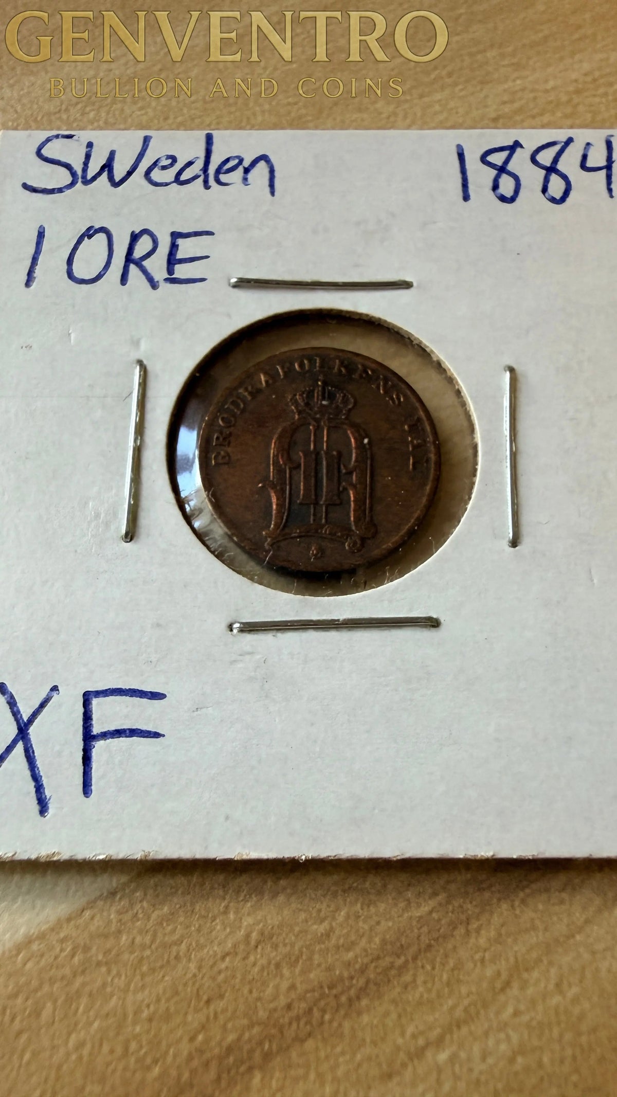 1884 Sweden 10 ORE XF