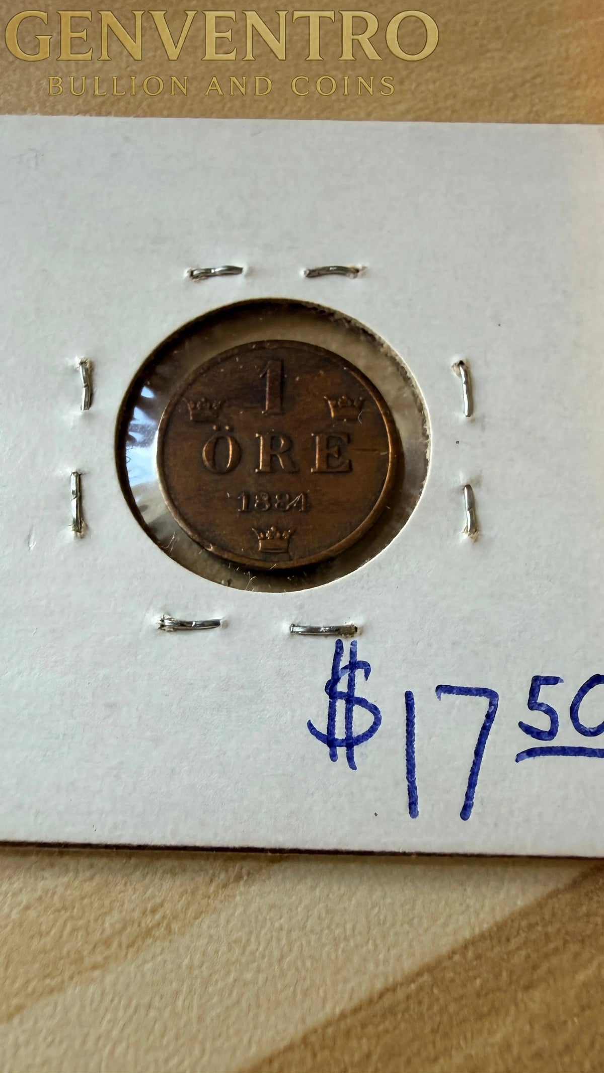 1884 Sweden 10 ORE XF