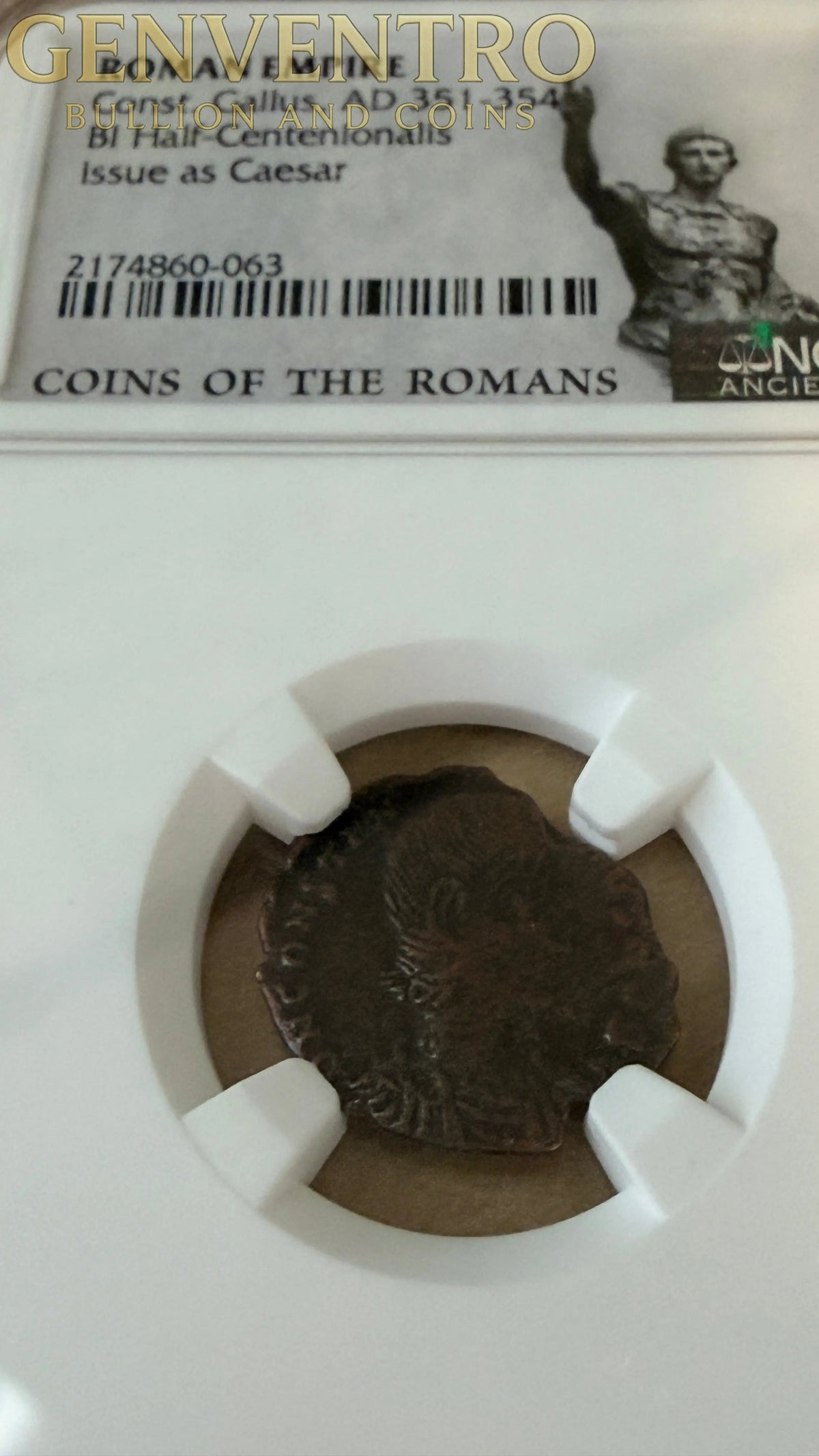 AD 351-354 Roman Empire Const. Gallus BI Half Issue as Cesar