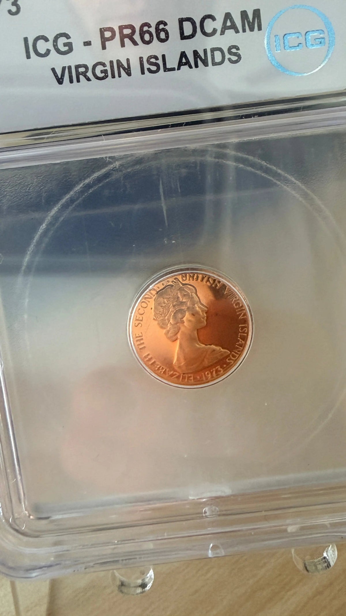 1973 Virgin Islands 1 Cent ICG PR66