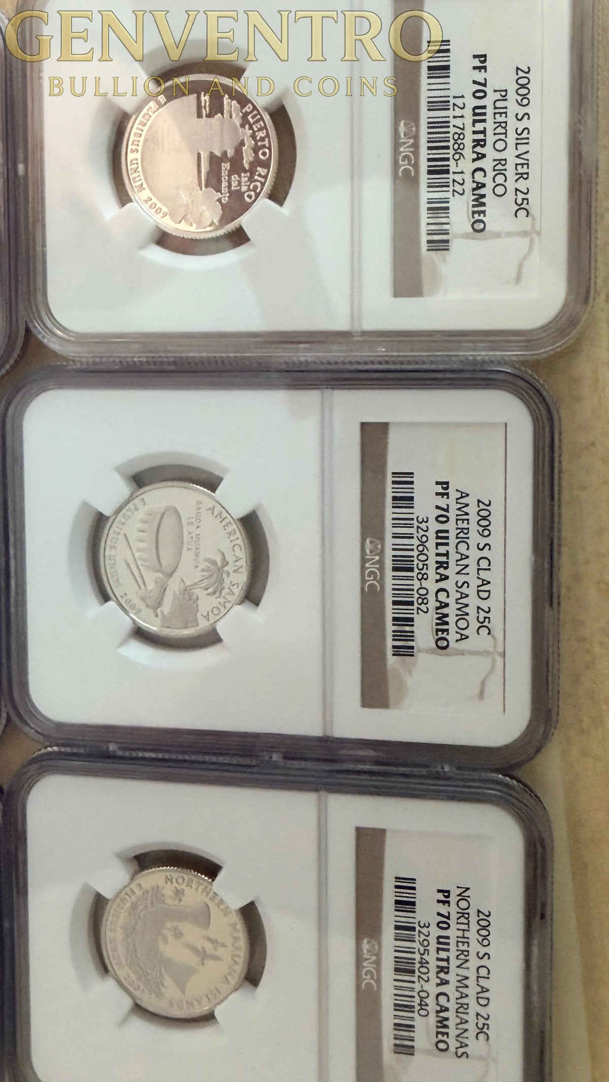 2009-S Complete US Islands & Territories Quarter Proofs 6 x NGC PR70 Ultra Cameo