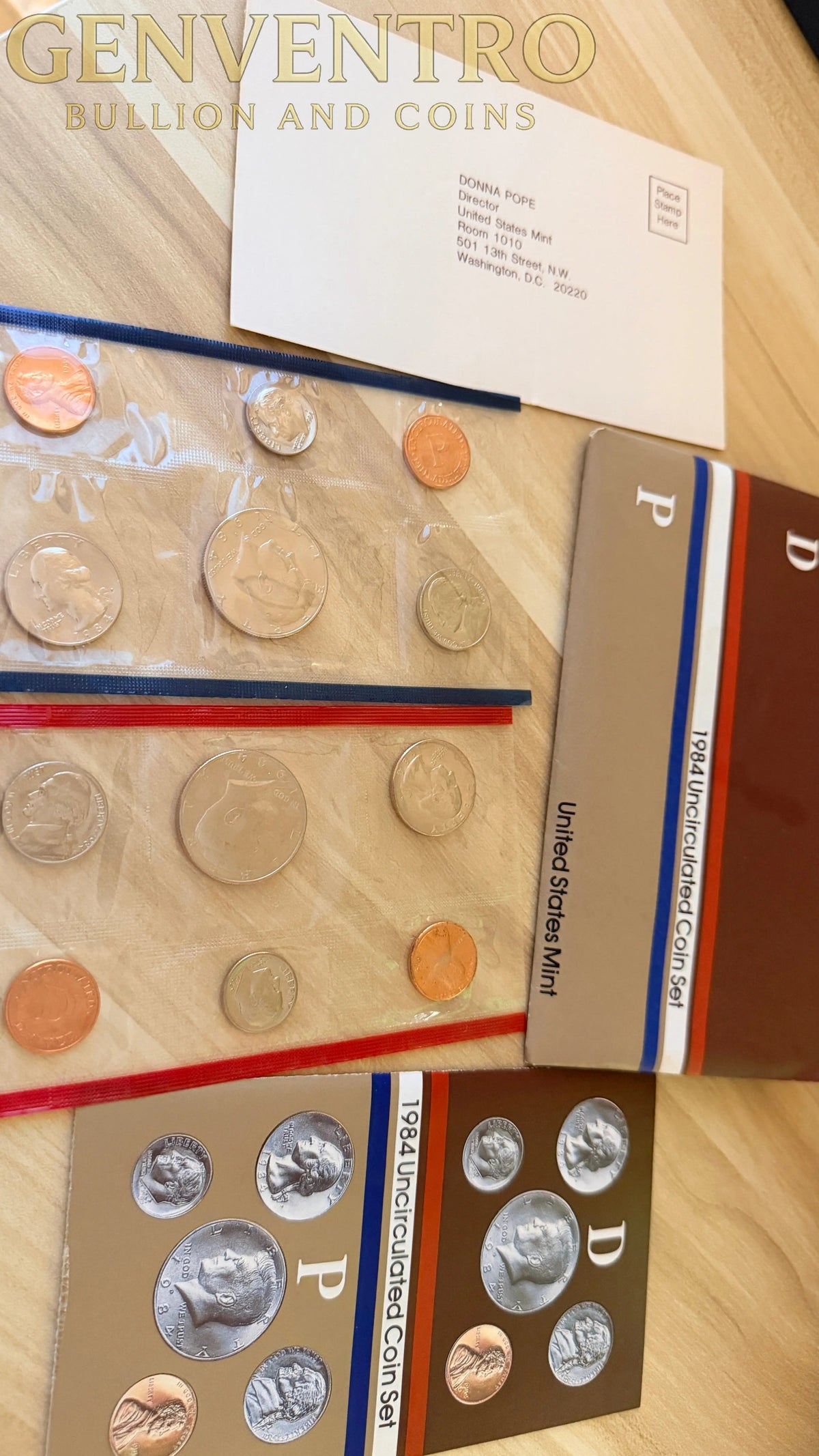 1984 P&D Uncirculated US Coin Set in Original Mint Packaging