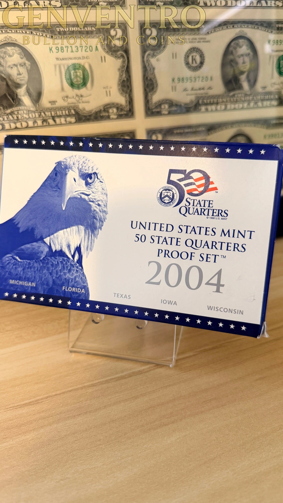 2004 U.S. Mint 50 State Quarter Proof Set In Original Packaging and Box