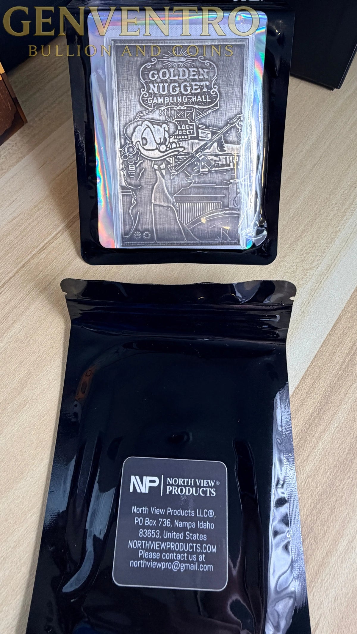 Gangster Scrooge Golden Nugget 1 oz Fine Silver Brand New Sealed Assay