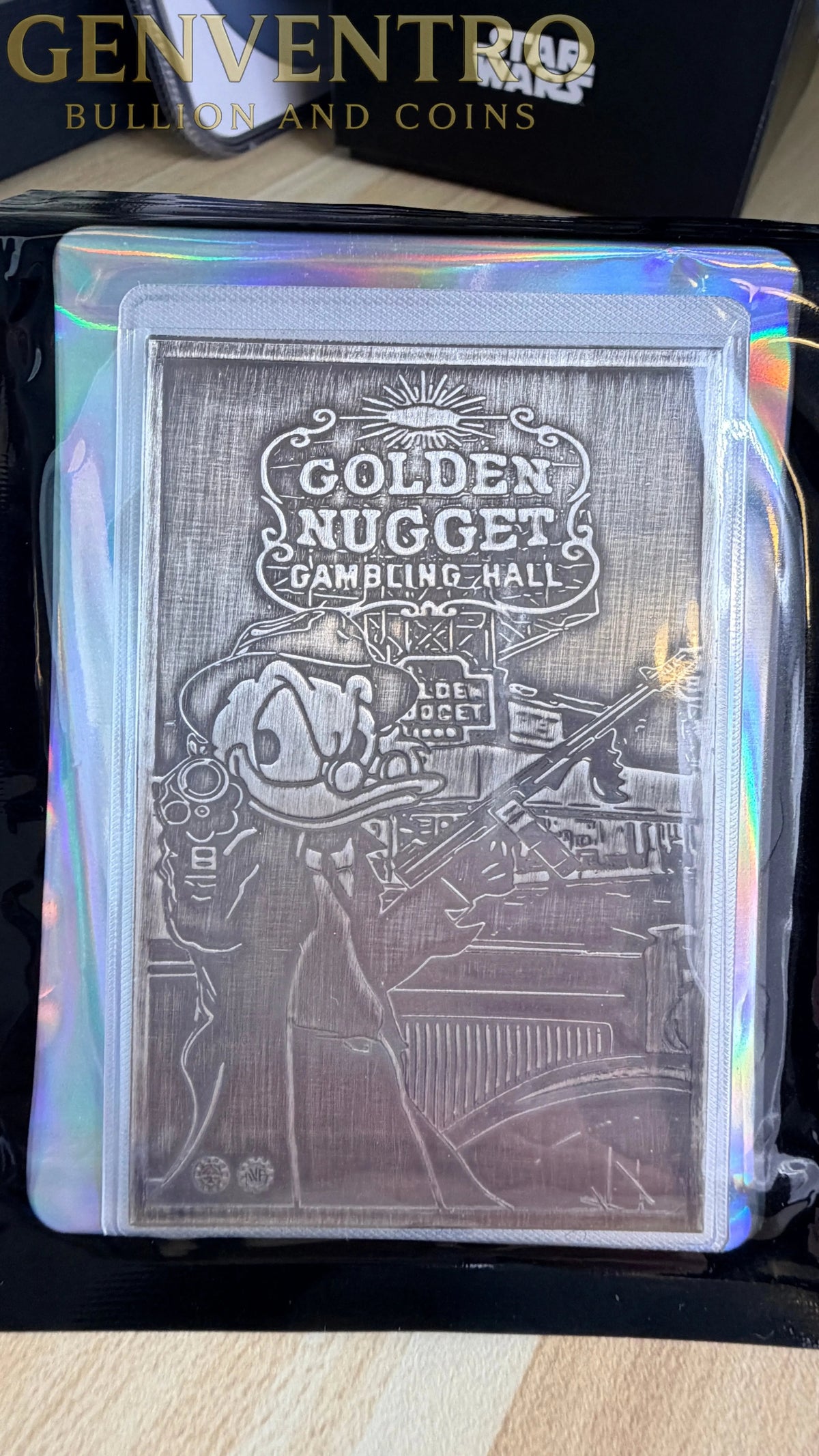 Gangster Scrooge Golden Nugget 1 oz Fine Silver Brand New Sealed Assay
