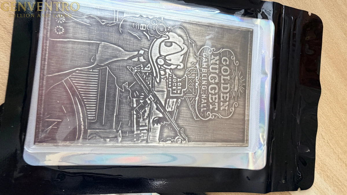 Gangster Scrooge Golden Nugget 1 oz Fine Silver Brand New Sealed Assay