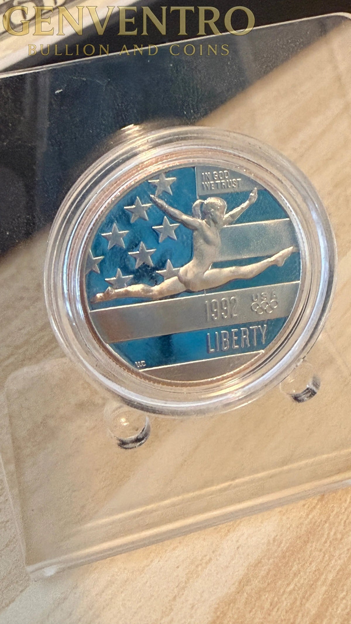 1992 S US Half Dollar Olympic Gymnastics Commemorative Proof in Capsule