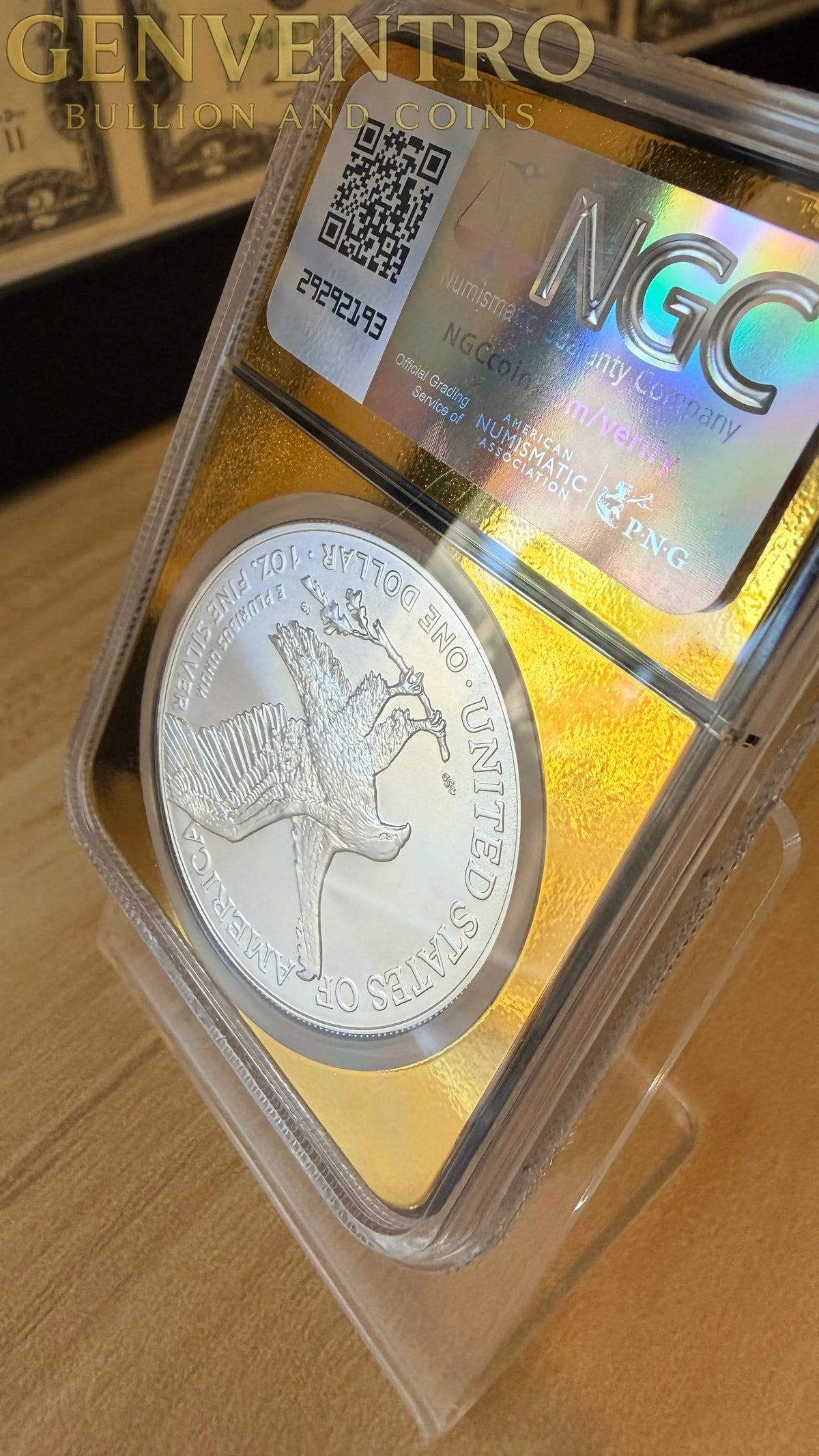 2025(P) American Silver Eagle $1 – Eagle Privy – NGC MS69 First Releases Las Vegas Label
