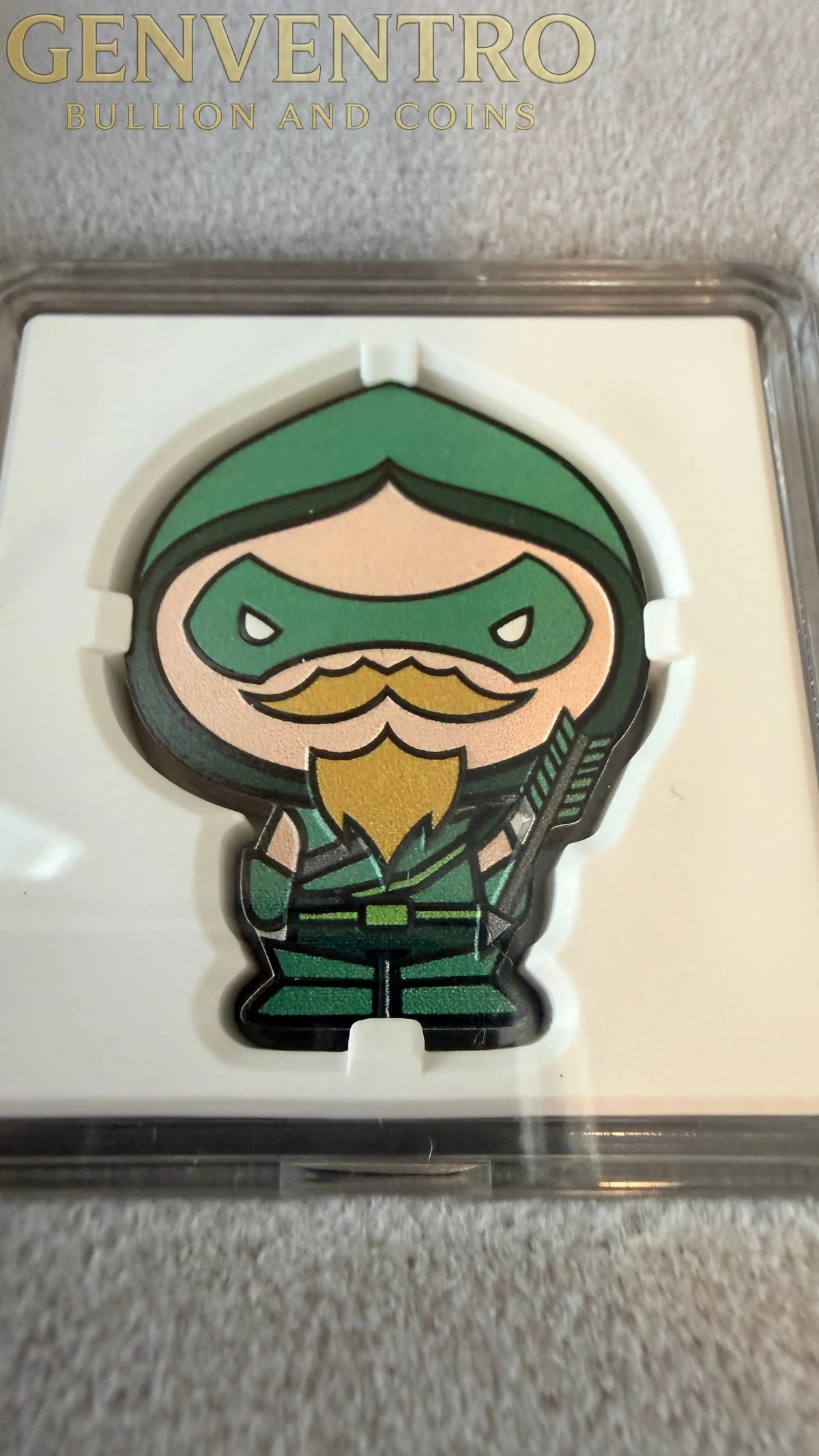 2022 DC Green Arrow Chibi 1 oz .999 Silver Bar | New & COA
