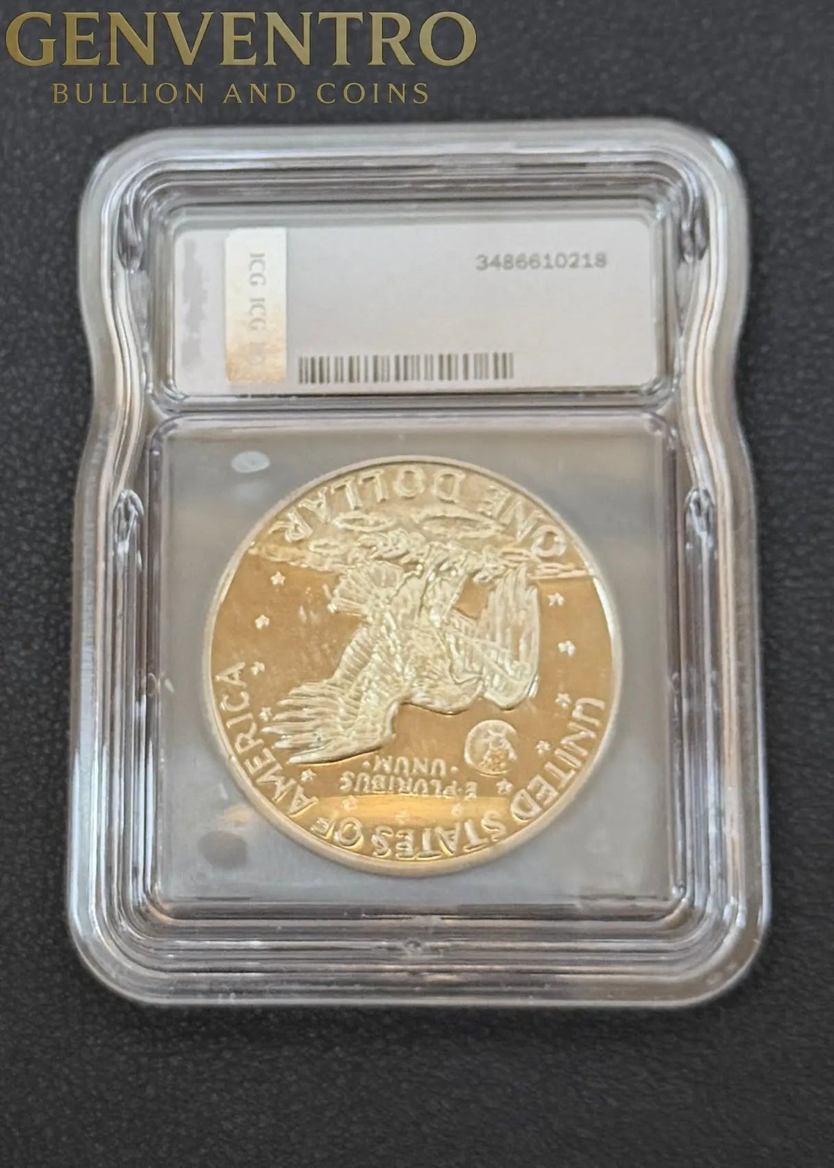 1974-S Eisenhower Dollar – ICG PR70 DCAM – Ultra-Rare Clad Strike, Deep Cameo Proof