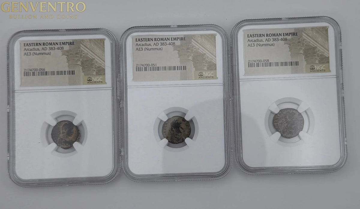Eastern Roman Empire Arcadius AD 383-408 NGC AE3 Nummus