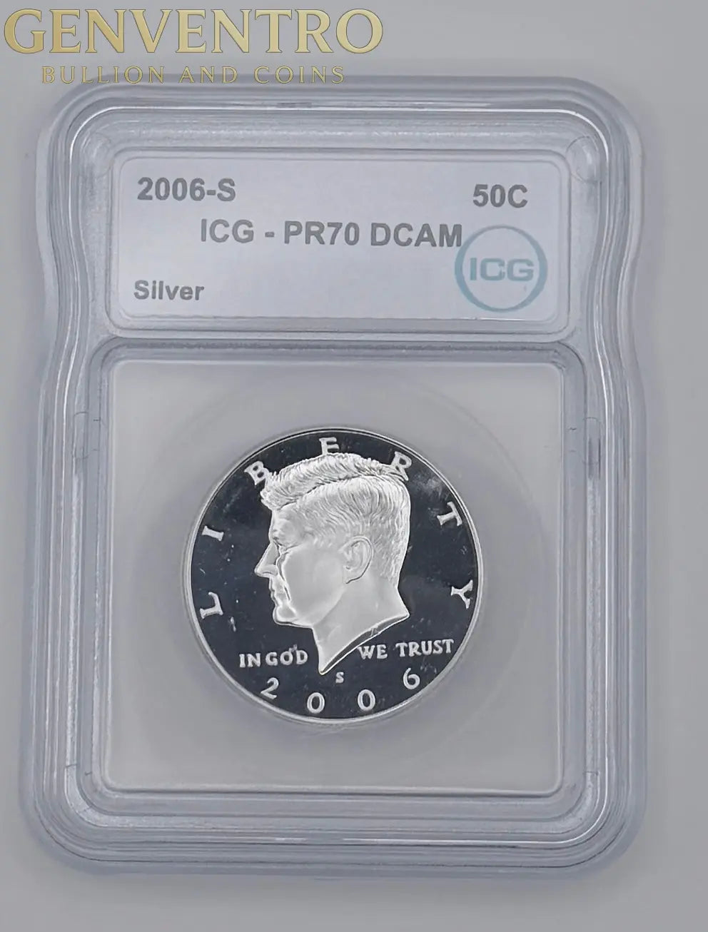 2006-S Silver Kennedy Half Dollar ICG PR70 DCAM Proof 90% Silver # 1503