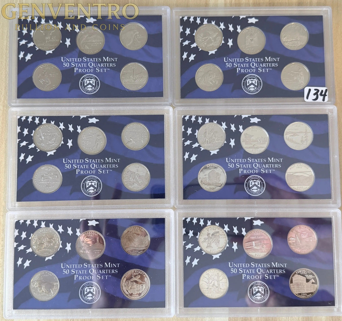 Thirty (30) U.S. Mnt State Quarter Proof Coins