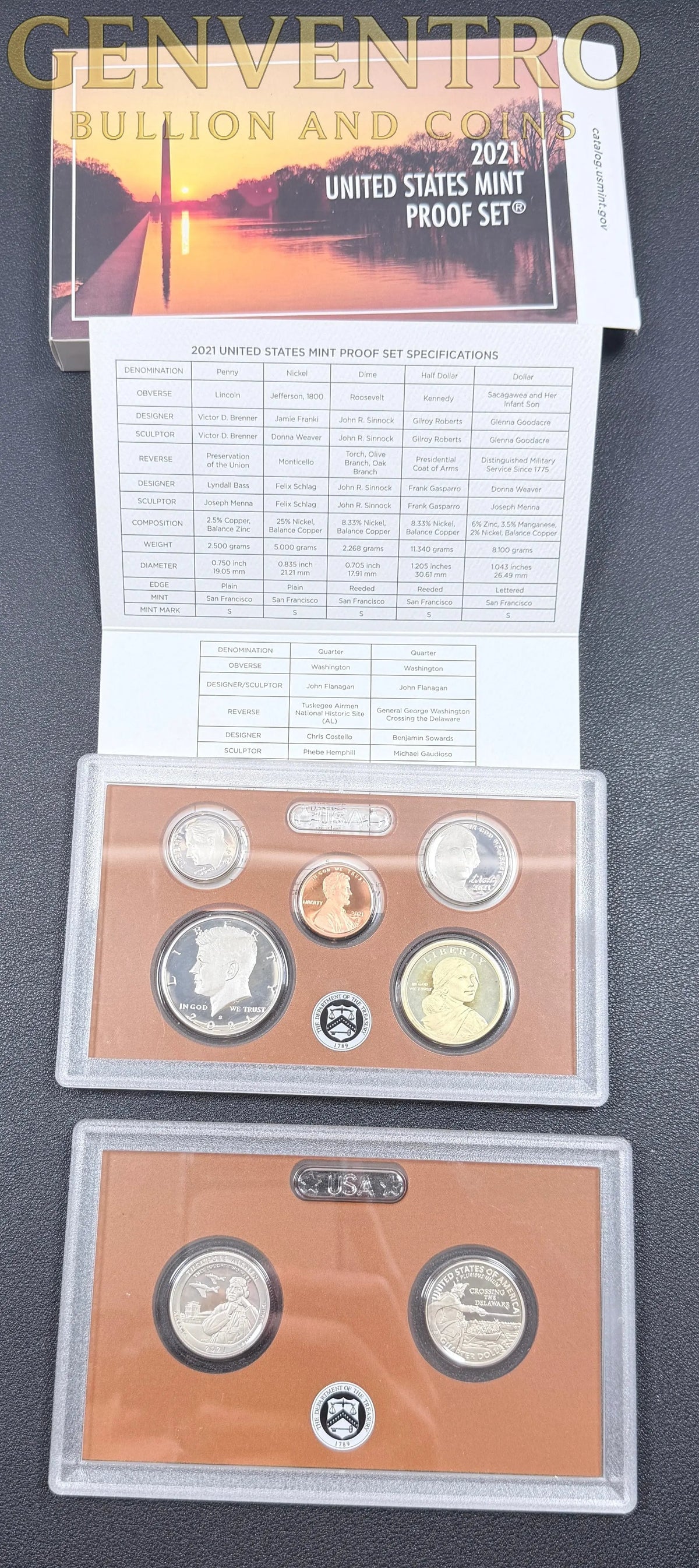 2021 United States Mint Proof Set - Original in Box & COA