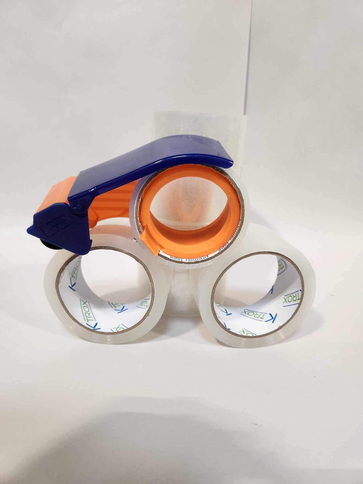 Clear Packing Tape, 2 Inch Wide, 55 Yard Per Roll with Industrial Grade Heavy Duty Packaging Tape With Optional Dispenser for Shipping Packaging Moving Sealing