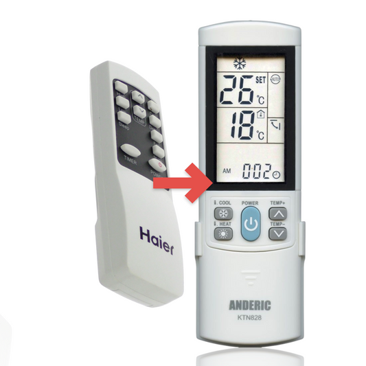 Anderic Substitute for Haier WJ26X23127 Air Conditioner Remote Control [KTN828]