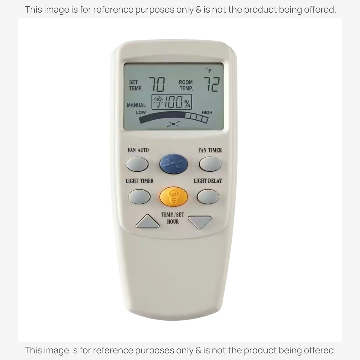 Anderic Substitute for Hampton Bay 3-Speed Universal Ceiling Fan Thermostatic Remote Control Kit with LCD Display [CHQ7096TKIT]