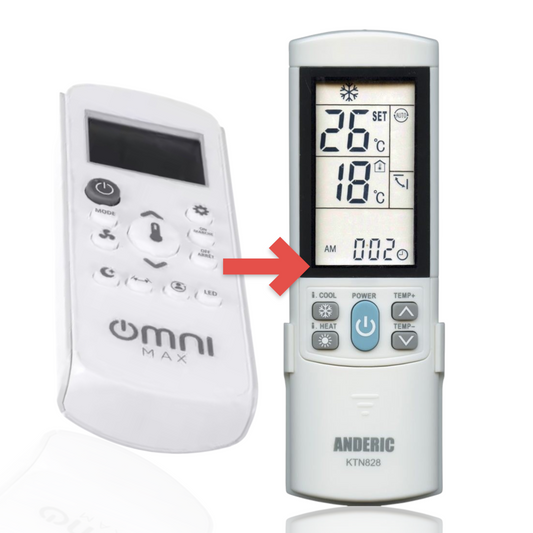 Anderic Substitute for Midea 17317000A63249 omni max Air Conditioner Remote Control [KTN828]