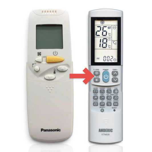 Anderic Substitute for Panasonic CV6233197043 Air Conditioner Remote Control [KTN828]