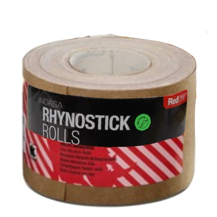 Indasa 4.5" PSA Long Board Sanding Rolls – Rhynostick Red Line, 36–180 Grit (8250-RED Series)