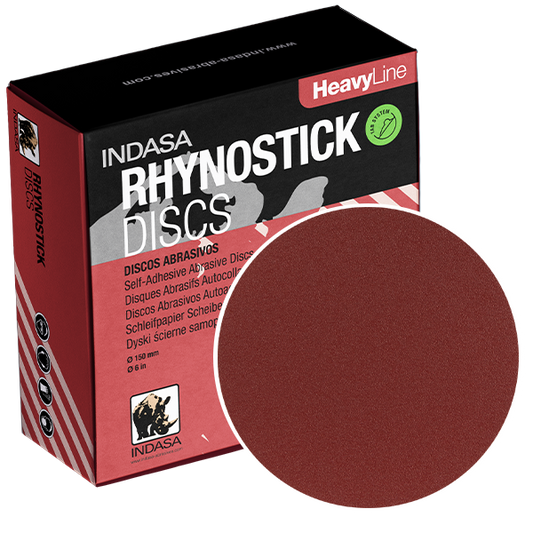 Indasa 5" Heavy-Duty PSA Sanding Discs – Rhynostick Heavy Line, 220 & 320 Grit (500-220E/320E)
