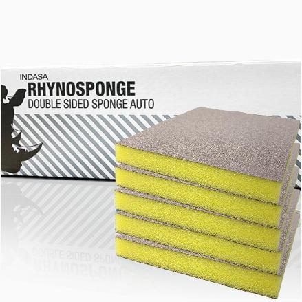 Indasa Double-Sided Sanding Sponge – Rhyno, Fine 220–400 Grit, Wet or Dry