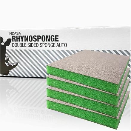 Indasa Double-Sided Sanding Sponge – Rhyno, Super Fine 400–600 Grit, Wet or Dry