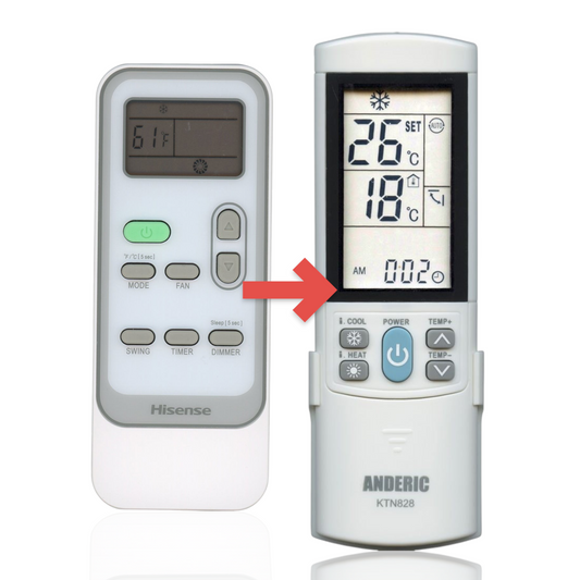 Anderic Substitute for Hisense DG11J1-99 (HSN) Portable Air Conditioner Remote Control - K1994454 [KTN828]