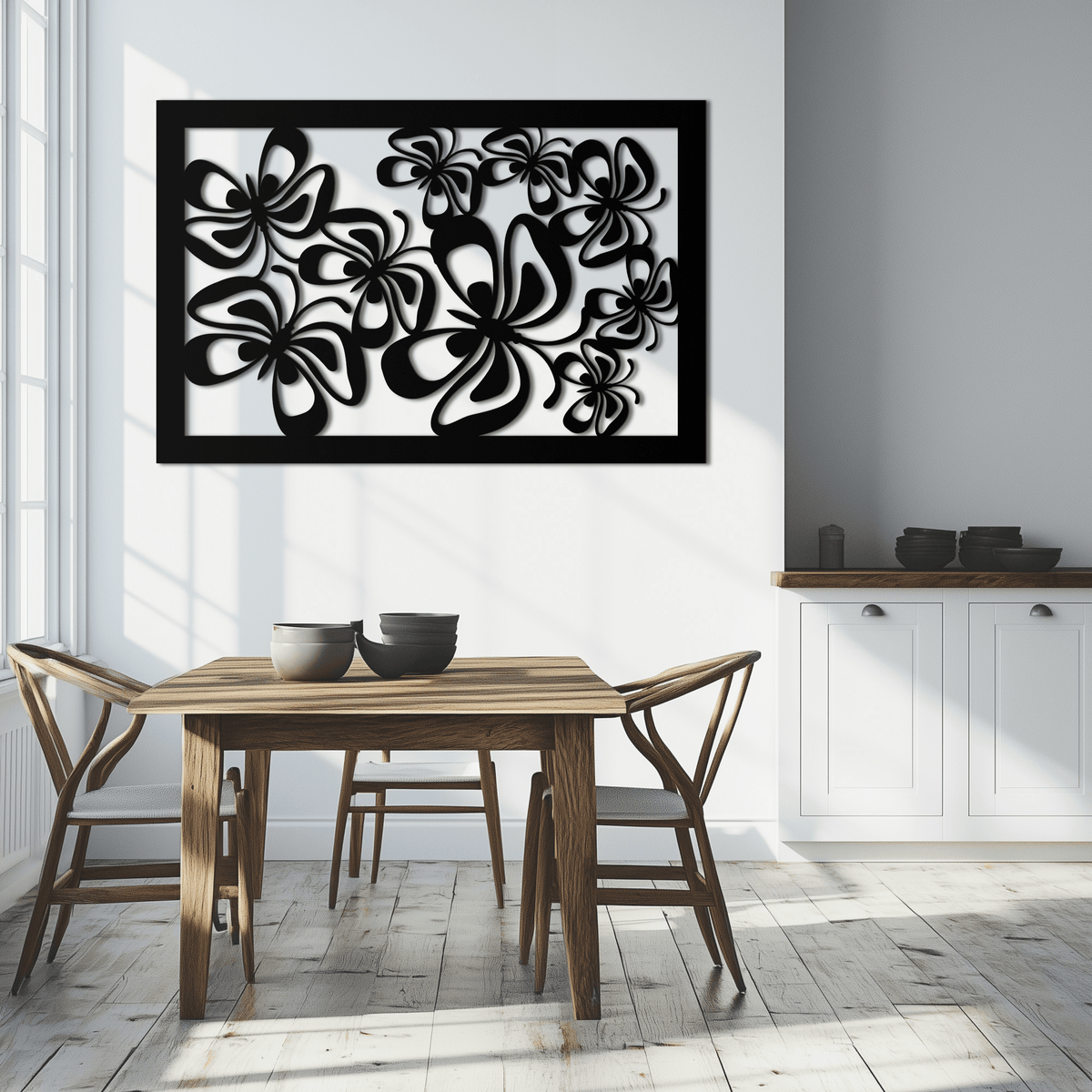 Steel Floral Burst Wall Art Sculpture - Premium Handcrafted Home and Office Decor