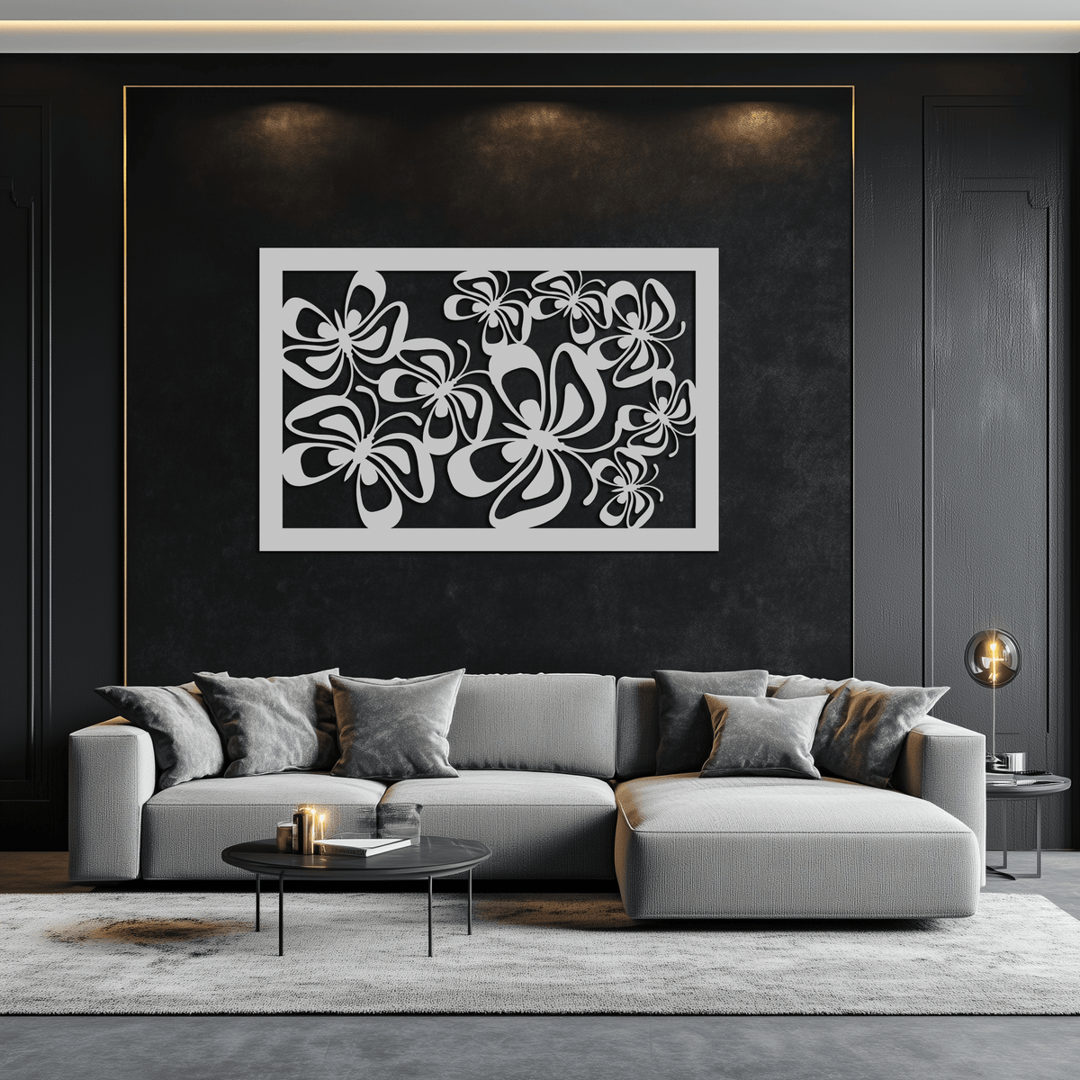 Steel Floral Burst Wall Art Sculpture - Premium Handcrafted Home and Office Decor