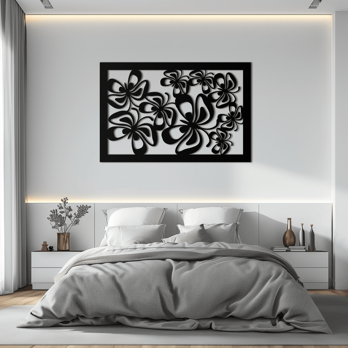 Steel Floral Burst Wall Art Sculpture - Premium Handcrafted Home and Office Decor