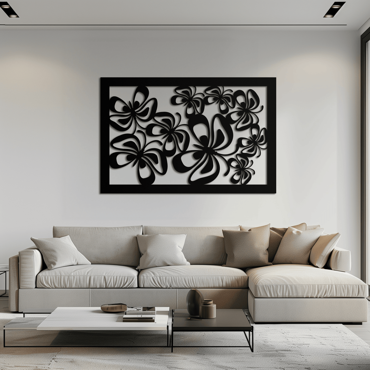 Steel Floral Burst Wall Art Sculpture - Premium Handcrafted Home and Office Decor
