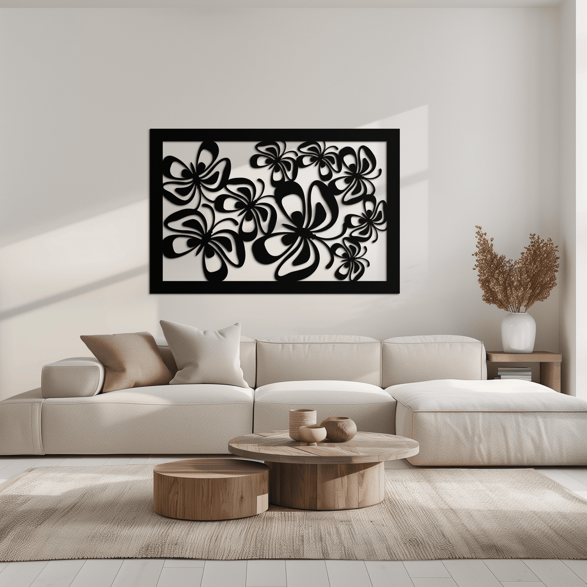 Steel Floral Burst Wall Art Sculpture - Premium Handcrafted Home and Office Decor