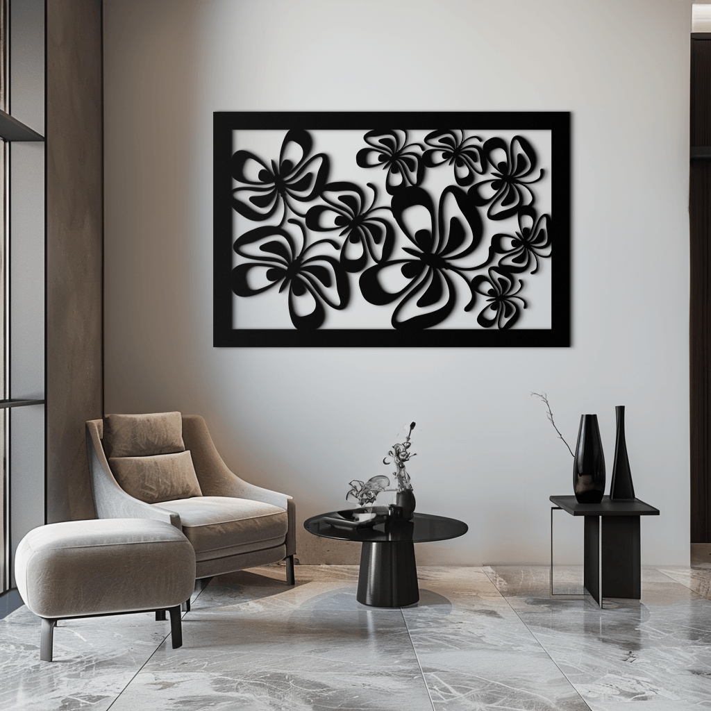 Steel Floral Burst Wall Art Sculpture - Premium Handcrafted Home and Office Decor
