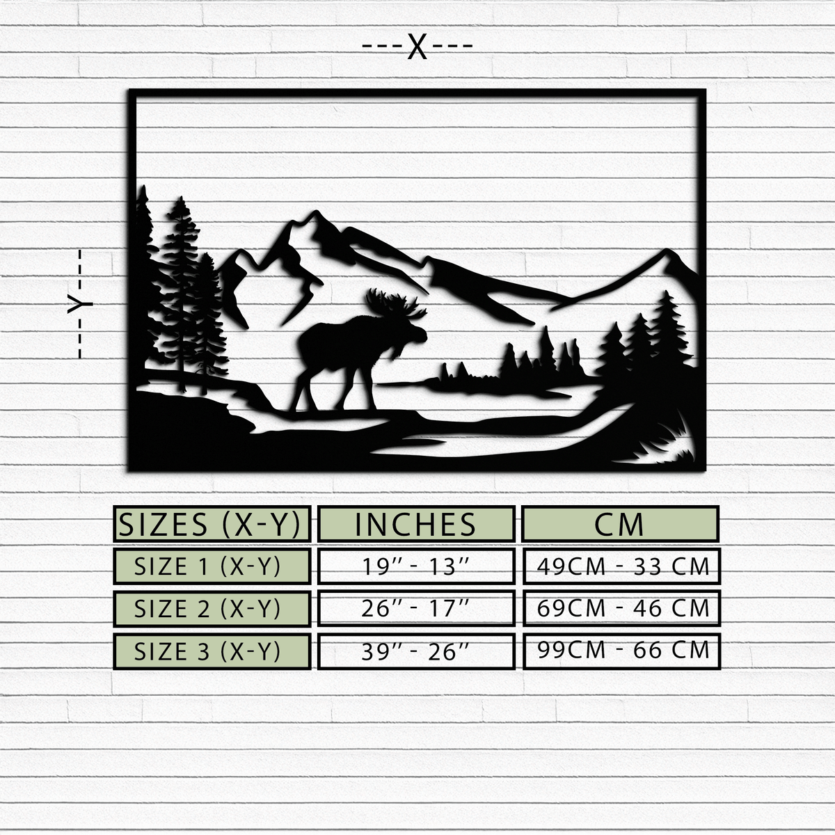 Mountain Moose Metal Wall Art - Rustic Steel Cabin Sculpture