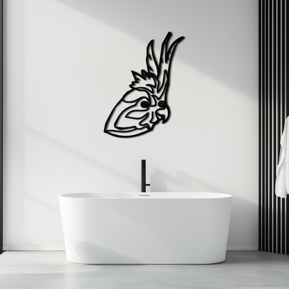 Rooster Metal Wall Art - Modern Farmhouse Style Steel Sculpture