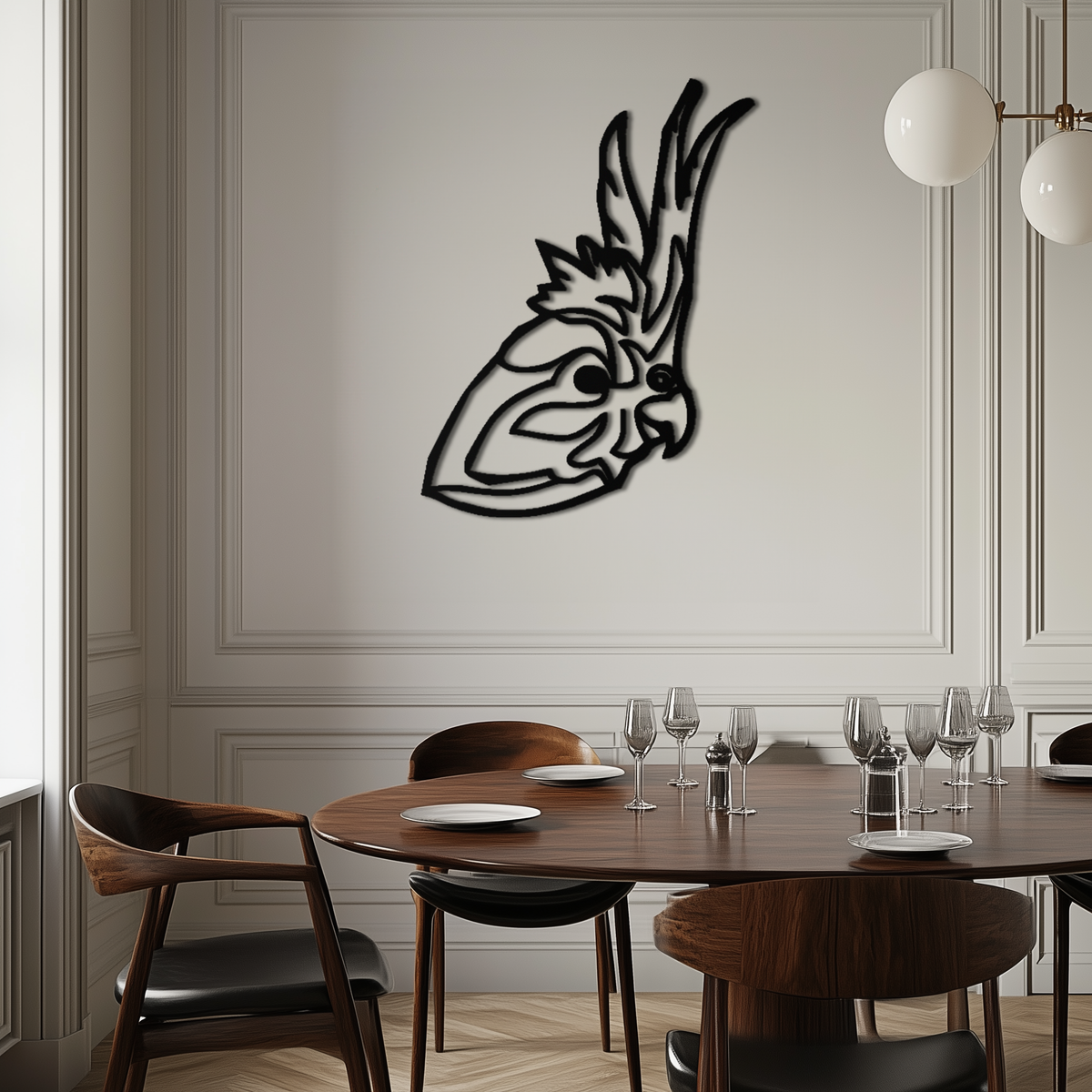 Rooster Metal Wall Art - Modern Farmhouse Style Steel Sculpture