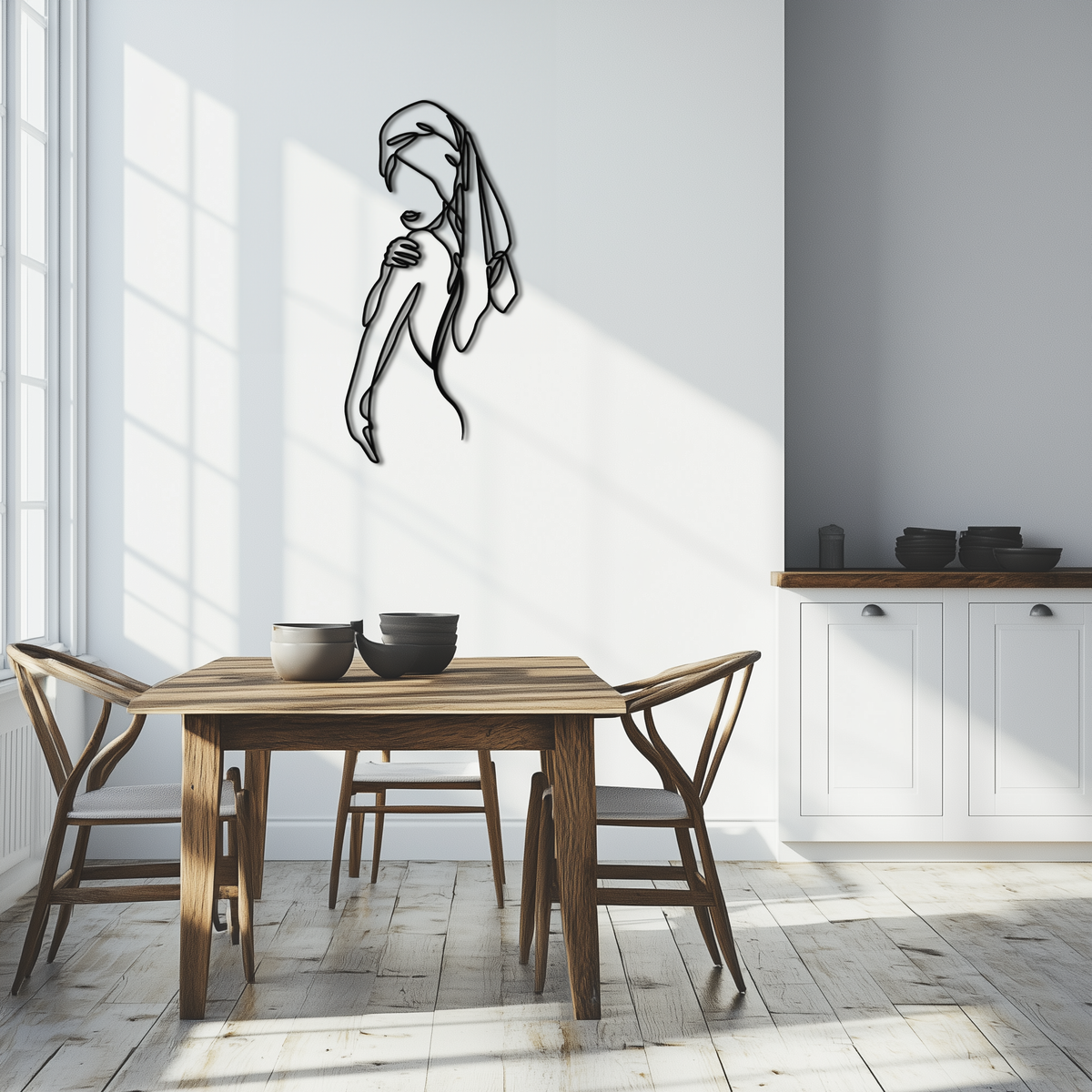 Elegant Bride Silhouette Metal Wall Art - Modern Minimalist Premium Steel Wall Decor