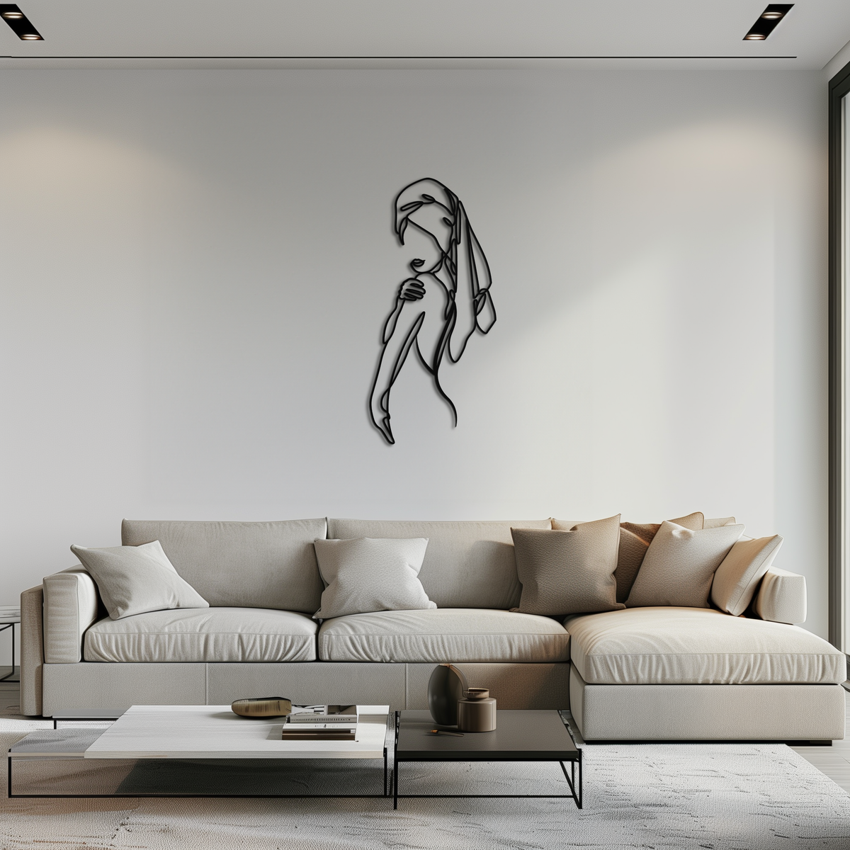 Elegant Bride Silhouette Metal Wall Art - Modern Minimalist Premium Steel Wall Decor