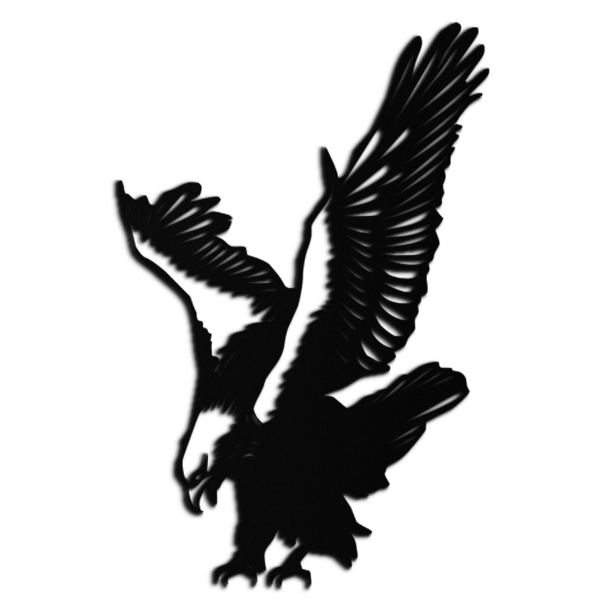 Steel Eagle Wall Art Sculpture - Powerful Dynamic Bird Silhouette