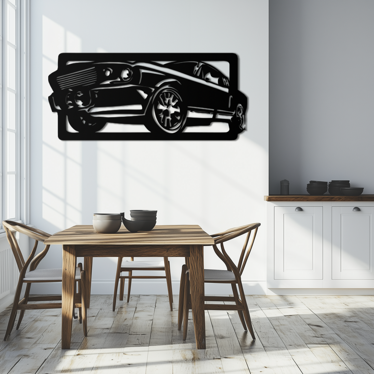 Premium Steel Muscle Car Wall Art - Classic Vintage Automotive