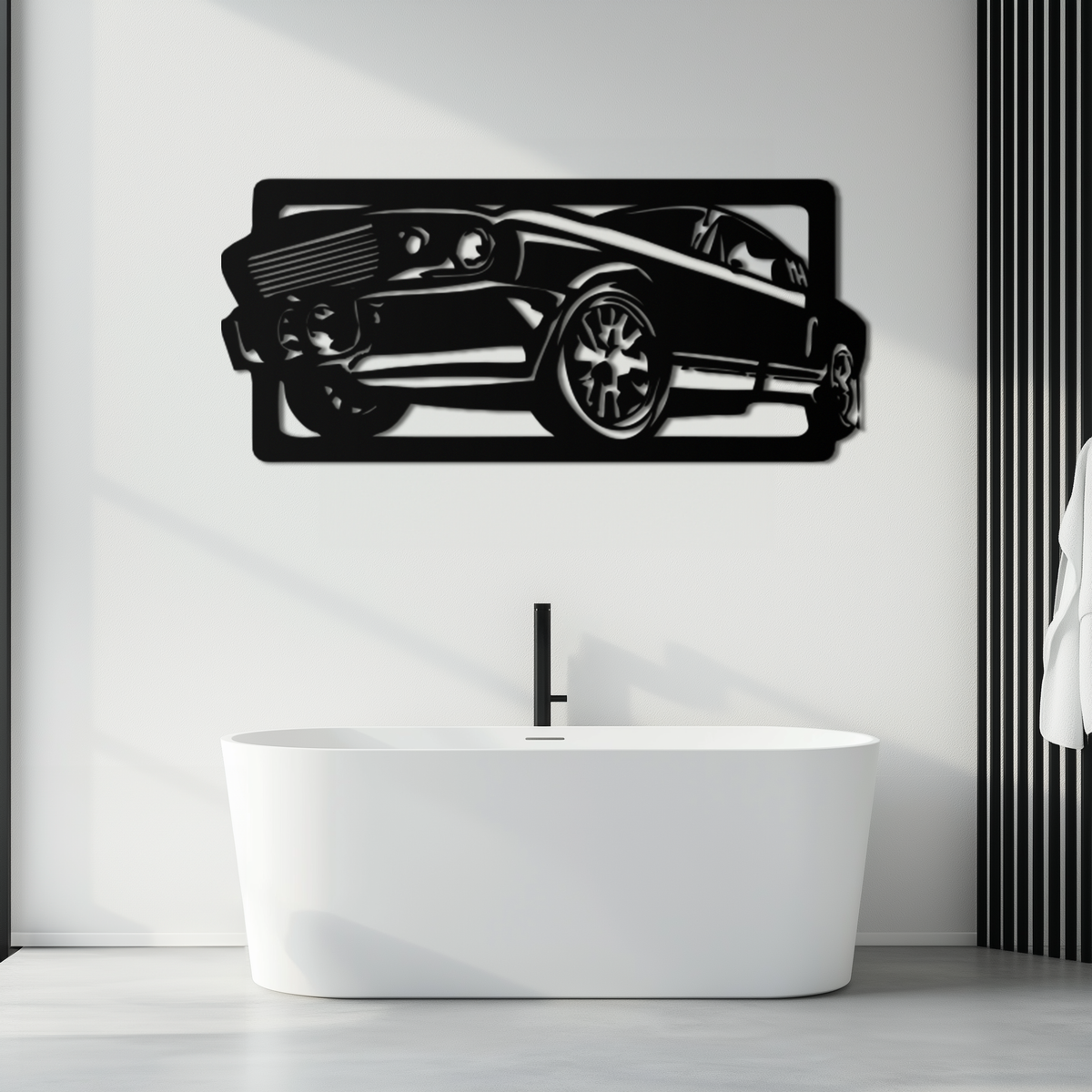 Premium Steel Muscle Car Wall Art - Classic Vintage Automotive