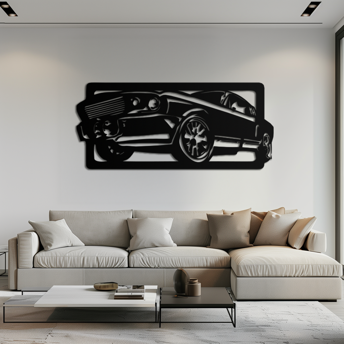 Premium Steel Muscle Car Wall Art - Classic Vintage Automotive