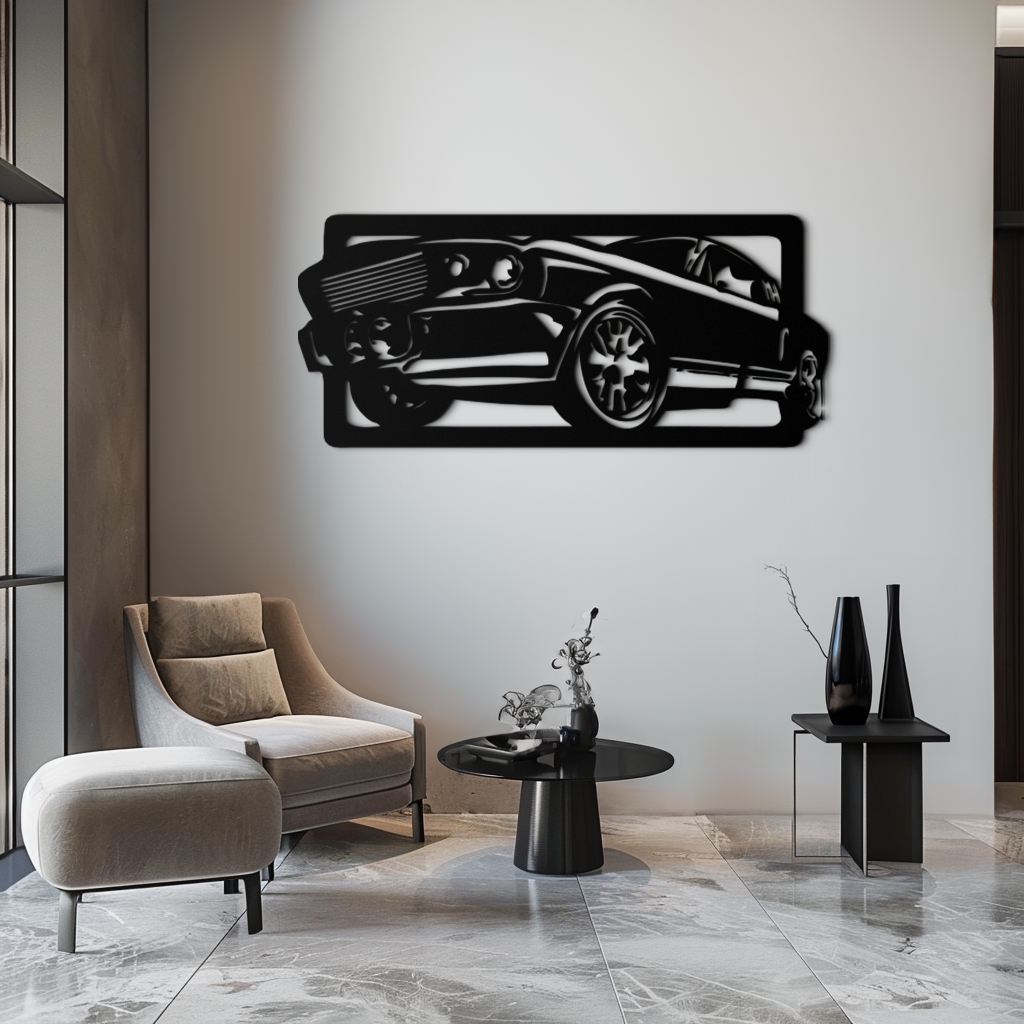 Premium Steel Muscle Car Wall Art - Classic Vintage Automotive