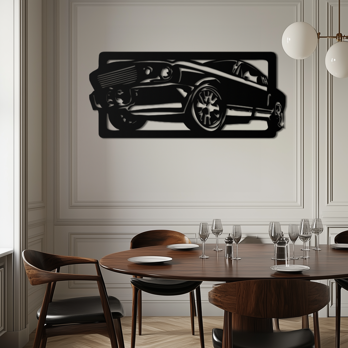 Premium Steel Muscle Car Wall Art - Classic Vintage Automotive