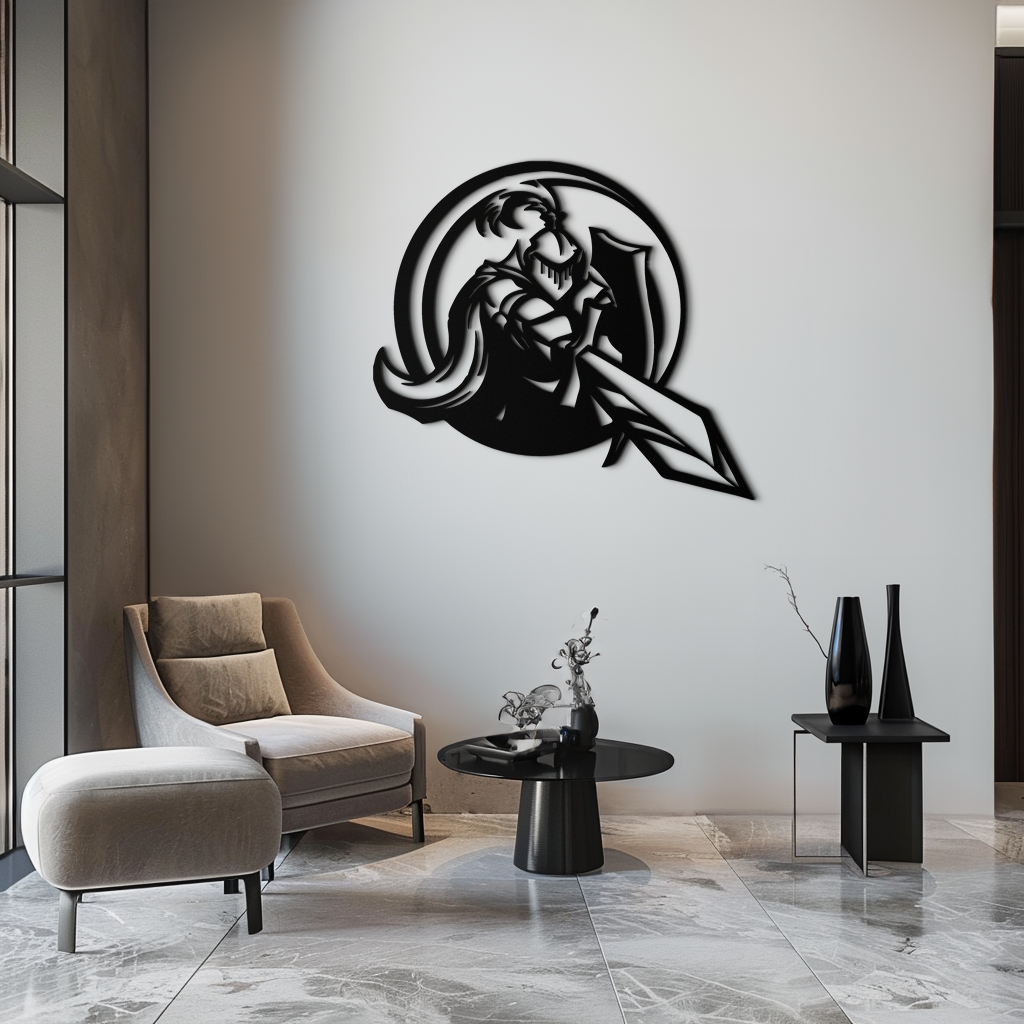 Medieval Knight Steel Metal Wall Art - Intricately Detailed Premium Warrior Decor