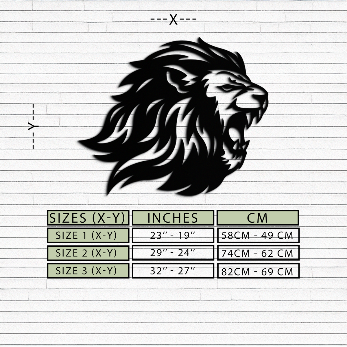 Steel Roaring Lion Metal Wall Art - Modern Fierce Design