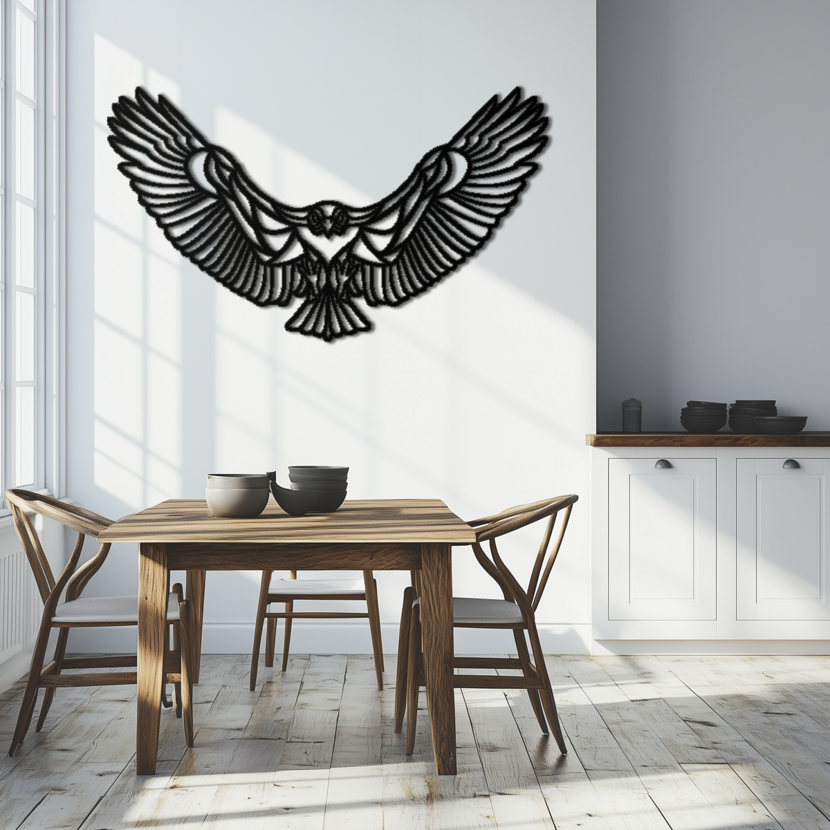 Majestic Soaring Eagle Metal Wall Art - Premium Steel Finish